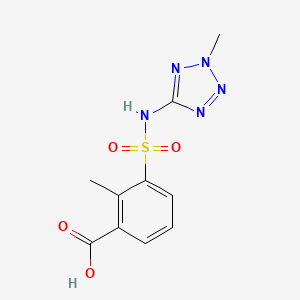 2-Methyl-3-[(2-methyltetrazol-5-yl)sulfamoyl]benzoic acid