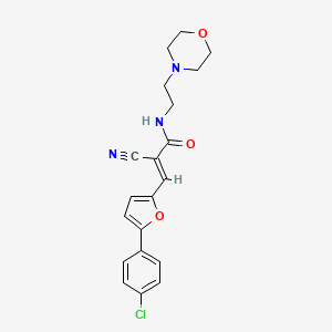 molecular formula C20H20ClN3O3 B7620175 (E)-3-[5-(4-chlorophenyl)furan-2-yl]-2-cyano-N-(2-morpholin-4-ylethyl)prop-2-enamide 