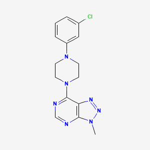 7-[4-(3-chlorophenyl)piperazin-1-yl]-3-methyl-3H-[1,2,3]triazolo[4,5-d]pyrimidine