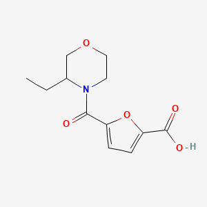 molecular formula C12H15NO5 B7620199 5-(3-Ethylmorpholine-4-carbonyl)furan-2-carboxylic acid 