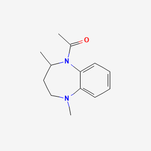 molecular formula C13H18N2O B7620206 1-(1,4-dimethyl-3,4-dihydro-2H-1,5-benzodiazepin-5-yl)ethanone 