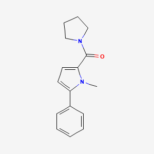 molecular formula C16H18N2O B7620220 (1-Methyl-5-phenylpyrrol-2-yl)-pyrrolidin-1-ylmethanone 