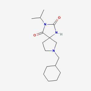 molecular formula C16H27N3O2 B7620226 7-(Cyclohexylmethyl)-3-propan-2-yl-1,3,7-triazaspiro[4.4]nonane-2,4-dione 