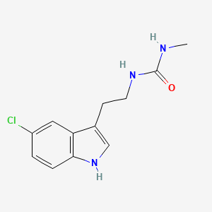 molecular formula C12H14ClN3O B7620233 1-[2-(5-chloro-1H-indol-3-yl)ethyl]-3-methylurea 