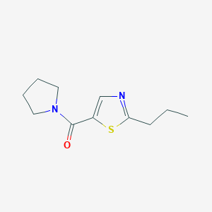 molecular formula C11H16N2OS B7620239 (2-Propyl-1,3-thiazol-5-yl)-pyrrolidin-1-ylmethanone 