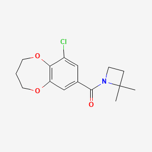 (6-chloro-3,4-dihydro-2H-1,5-benzodioxepin-8-yl)-(2,2-dimethylazetidin-1-yl)methanone