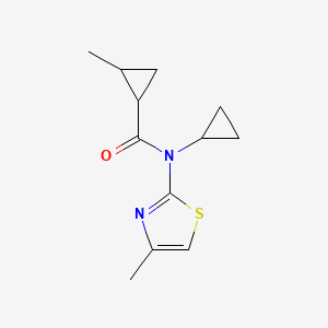 N-cyclopropyl-2-methyl-N-(4-methyl-1,3-thiazol-2-yl)cyclopropane-1-carboxamide