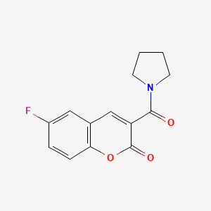 6-Fluoro-3-(pyrrolidine-1-carbonyl)chromen-2-one