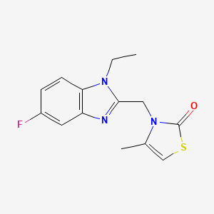 3-[(1-Ethyl-5-fluorobenzimidazol-2-yl)methyl]-4-methyl-1,3-thiazol-2-one