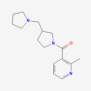 molecular formula C16H23N3O B7620304 (2-Methylpyridin-3-yl)-[3-(pyrrolidin-1-ylmethyl)pyrrolidin-1-yl]methanone 