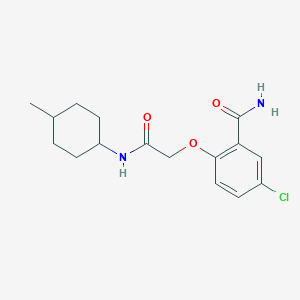 5-Chloro-2-[2-[(4-methylcyclohexyl)amino]-2-oxoethoxy]benzamide