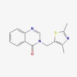 molecular formula C14H13N3OS B7620343 3-[(2,4-Dimethyl-1,3-thiazol-5-yl)methyl]quinazolin-4-one 