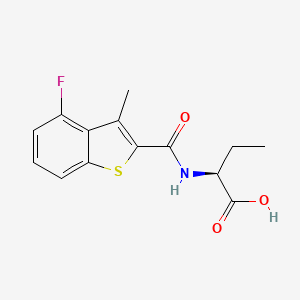 (2S)-2-[(4-fluoro-3-methyl-1-benzothiophene-2-carbonyl)amino]butanoic acid