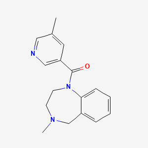 molecular formula C17H19N3O B7620370 (4-methyl-3,5-dihydro-2H-1,4-benzodiazepin-1-yl)-(5-methylpyridin-3-yl)methanone 