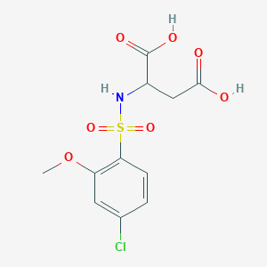 2-[(4-Chloro-2-methoxyphenyl)sulfonylamino]butanedioic acid