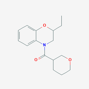 molecular formula C16H21NO3 B7620413 (2-Ethyl-2,3-dihydro-1,4-benzoxazin-4-yl)-(oxan-3-yl)methanone 