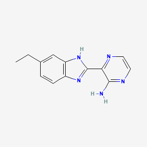 molecular formula C13H13N5 B7620472 3-(6-ethyl-1H-benzimidazol-2-yl)pyrazin-2-amine 