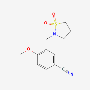 3-[(1,1-Dioxo-1,2-thiazolidin-2-yl)methyl]-4-methoxybenzonitrile