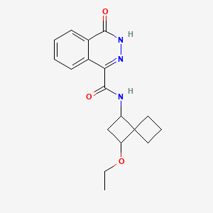 molecular formula C18H21N3O3 B7620509 N-(3-ethoxyspiro[3.3]heptan-1-yl)-4-oxo-3H-phthalazine-1-carboxamide 