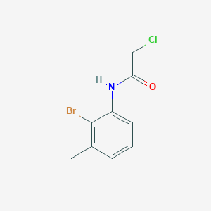 molecular formula C9H9BrClNO B7620535 N-(2-bromo-3-methylphenyl)-2-chloroacetamide 