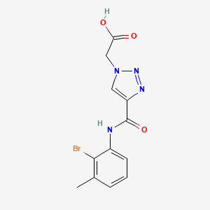 2-[4-[(2-Bromo-3-methylphenyl)carbamoyl]triazol-1-yl]acetic acid