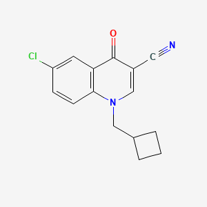 6-Chloro-1-(cyclobutylmethyl)-4-oxoquinoline-3-carbonitrile