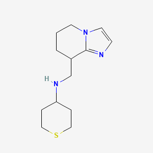 N-(5,6,7,8-tetrahydroimidazo[1,2-a]pyridin-8-ylmethyl)thian-4-amine