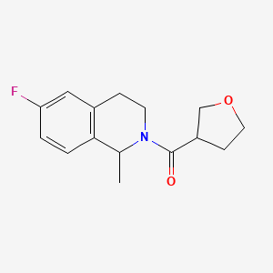 (6-fluoro-1-methyl-3,4-dihydro-1H-isoquinolin-2-yl)-(oxolan-3-yl)methanone