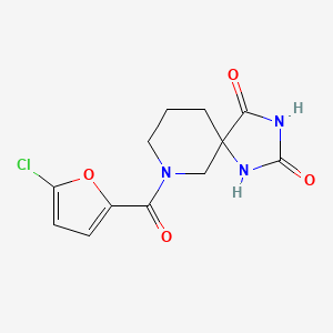 9-(5-Chlorofuran-2-carbonyl)-1,3,9-triazaspiro[4.5]decane-2,4-dione