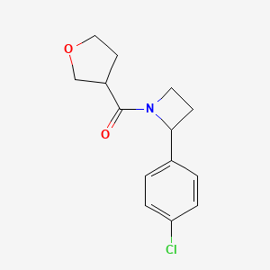 [2-(4-Chlorophenyl)azetidin-1-yl]-(oxolan-3-yl)methanone