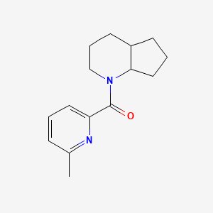 molecular formula C15H20N2O B7620691 2,3,4,4a,5,6,7,7a-Octahydrocyclopenta[b]pyridin-1-yl-(6-methylpyridin-2-yl)methanone 