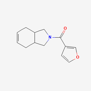 molecular formula C13H15NO2 B7620708 1,3,3a,4,7,7a-Hexahydroisoindol-2-yl(furan-3-yl)methanone 