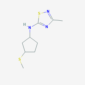 3-methyl-N-(3-methylsulfanylcyclopentyl)-1,2,4-thiadiazol-5-amine