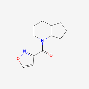 molecular formula C12H16N2O2 B7620715 2,3,4,4a,5,6,7,7a-Octahydrocyclopenta[b]pyridin-1-yl(1,2-oxazol-3-yl)methanone 