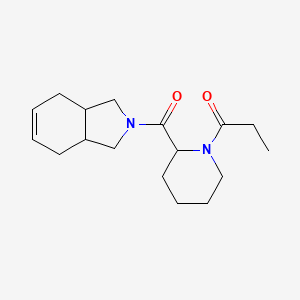 1-[2-(1,3,3a,4,7,7a-Hexahydroisoindole-2-carbonyl)piperidin-1-yl]propan-1-one