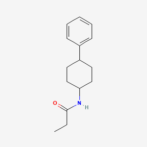 molecular formula C15H21NO B7620742 N-(4-phenylcyclohexyl)propanamide 