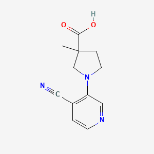 1-(4-Cyanopyridin-3-yl)-3-methylpyrrolidine-3-carboxylic acid