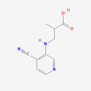 molecular formula C10H11N3O2 B7620764 3-[(4-Cyanopyridin-3-yl)amino]-2-methylpropanoic acid 