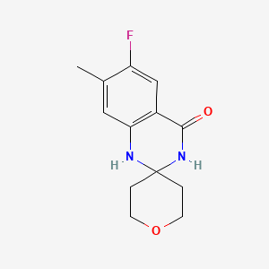 6-Fluoro-7-methylspiro[1,3-dihydroquinazoline-2,4'-oxane]-4-one