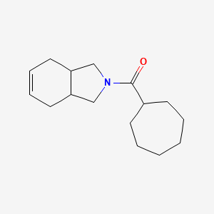 molecular formula C16H25NO B7620842 1,3,3a,4,7,7a-Hexahydroisoindol-2-yl(cycloheptyl)methanone 