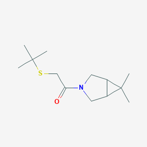 2-Tert-butylsulfanyl-1-(6,6-dimethyl-3-azabicyclo[3.1.0]hexan-3-yl)ethanone