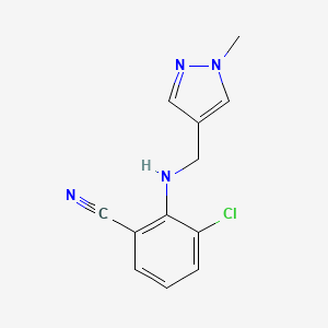 3-Chloro-2-[(1-methylpyrazol-4-yl)methylamino]benzonitrile