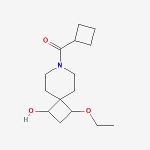 molecular formula C15H25NO3 B7620984 Cyclobutyl-(3-ethoxy-1-hydroxy-7-azaspiro[3.5]nonan-7-yl)methanone 