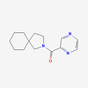 molecular formula C14H19N3O B7620987 2-Azaspiro[4.5]decan-2-yl(pyrazin-2-yl)methanone 