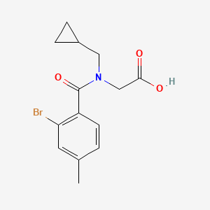 2-[(2-Bromo-4-methylbenzoyl)-(cyclopropylmethyl)amino]acetic acid