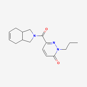 molecular formula C16H21N3O2 B7621007 6-(1,3,3a,4,7,7a-Hexahydroisoindole-2-carbonyl)-2-propylpyridazin-3-one 