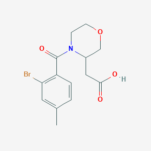 2-[4-(2-Bromo-4-methylbenzoyl)morpholin-3-yl]acetic acid