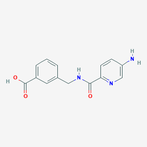 3-[[(5-Aminopyridine-2-carbonyl)amino]methyl]benzoic acid