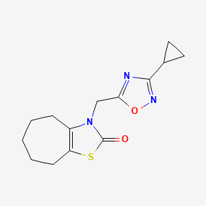 3-[(3-cyclopropyl-1,2,4-oxadiazol-5-yl)methyl]-5,6,7,8-tetrahydro-4H-cyclohepta[d][1,3]thiazol-2-one