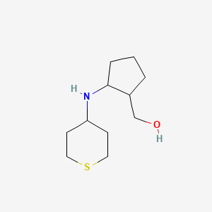 molecular formula C11H21NOS B7621097 [2-(Thian-4-ylamino)cyclopentyl]methanol 